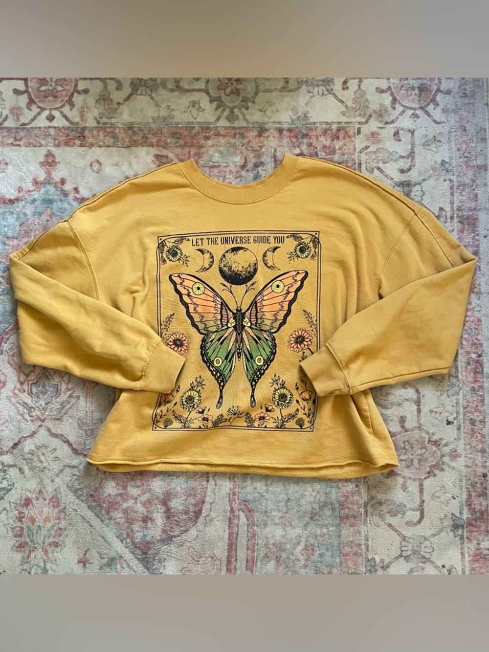 Zoe + Liv Cozy Crewneck Sweatshirt - Mustard